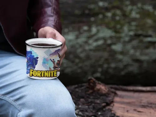 Taza Enlozada Arena De Fortnite - Juega Y Conquista Blanco Videojuegos