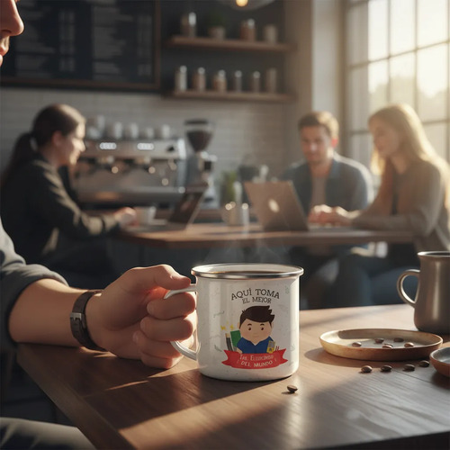 Taza Enlozada Tecnología Y Té - Ingeniero Electrónico Blanco