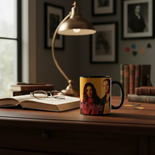 Taza Magica Alice In Cheins Banda De Rock Negro Rock