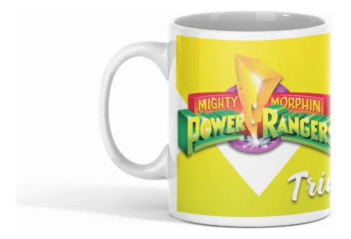 Taza Power Ranger Trini - Para Fans Del Ranger Amarillo Blanco