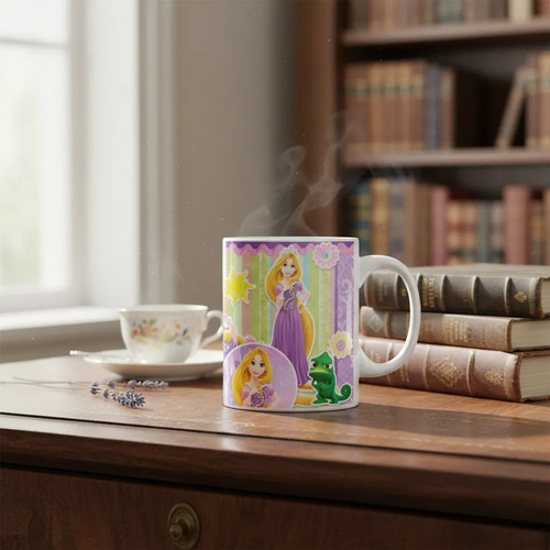 Taza Aventuras De Rapunzel Descubiertas Blanco