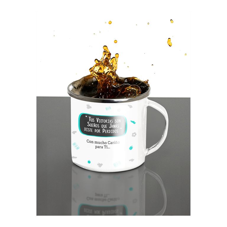 Taza Enlozada Entre Goles y Café - Vida de Futbolista M