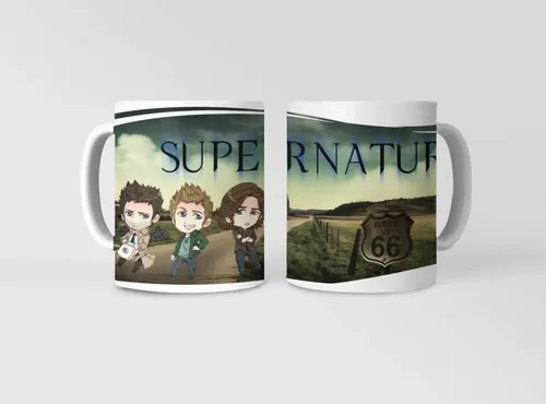 Taza Supernatural - Criaturas Y Conjuros Blanco