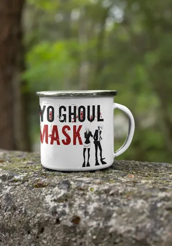 Taza Enlozada Oculta Tu Identidad Con Tokyo Ghoul Blanco Tokyo Ghoul