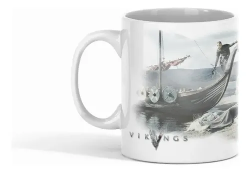Taza Vikings - Conquistas Y Leyendas Nórdicas Blanco