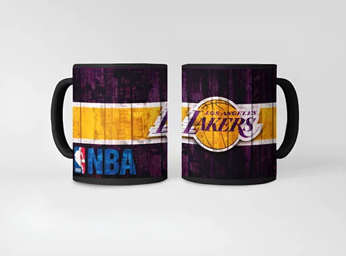 Taza Mágica De Los Ángeles Lakers - Nba Negro Nba
