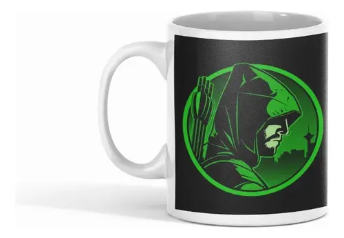 Taza Héroes Dc - Revelaciones Rápidas Arrow Blanco