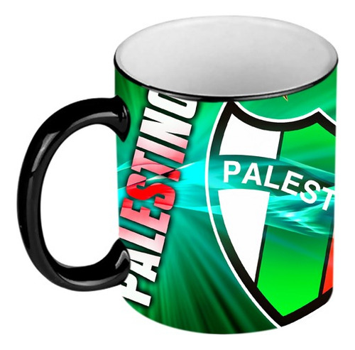 Taza Mágica Club Deportivo Palestino - Futbol Chileno Negro Fútbol