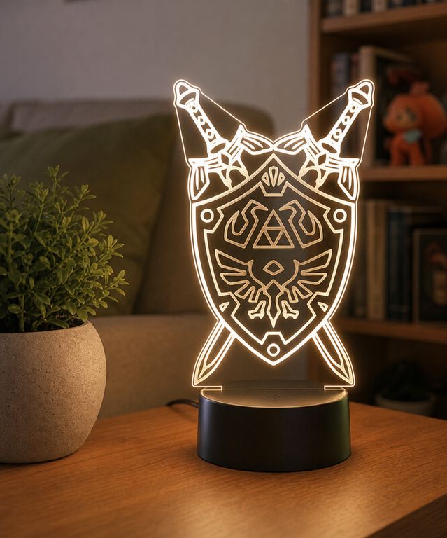 Lámpara Efecto 3D Zelda - Acrílico