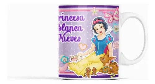 Taza Blanca Nieves Y Los Siete Enanos Blanco