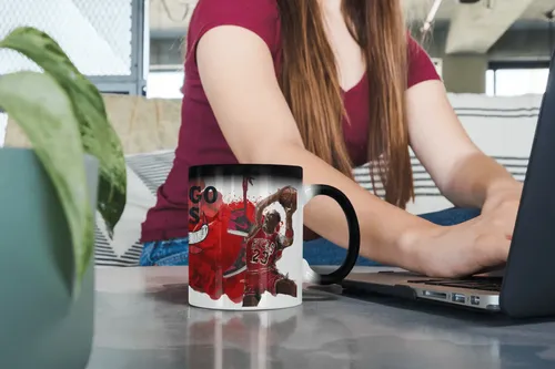 Taza Mágica Michael Jordán The Legend - Nba Negro Nba
