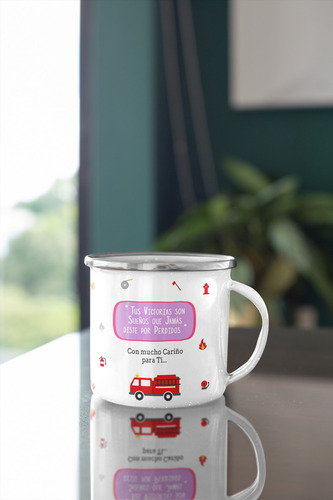 Taza Enlozada Bomberos - Héroes Del Fuego
