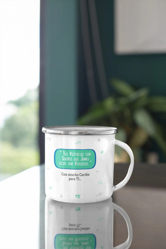 Taza Enlozada Inspiración Y Infusiones - Diseñador