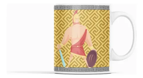 Taza Ares - Para Amantes De La Mitología Griega Blanco