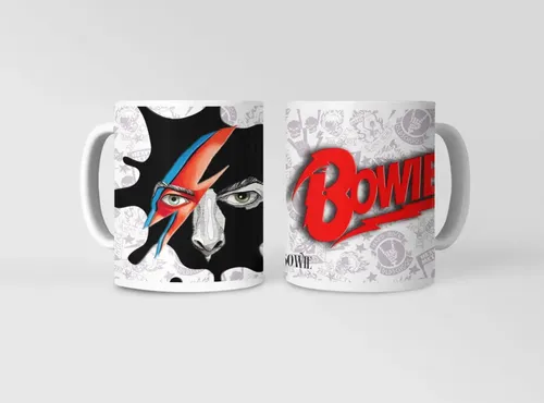 Taza De David Bowie Estilo Rock Para Coleccionistas Blanco