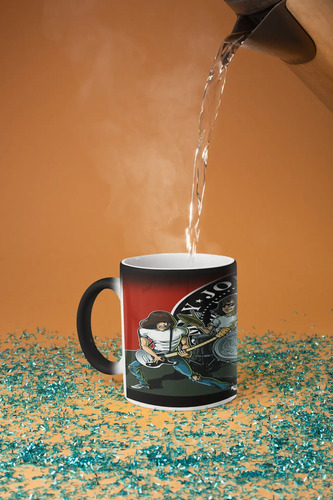 Taza Mágica De Ramones - Bandas De Rock 02 Negro Ramones