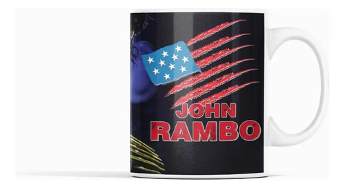Taza Rambo - Guerrilla Y Grit Blanco