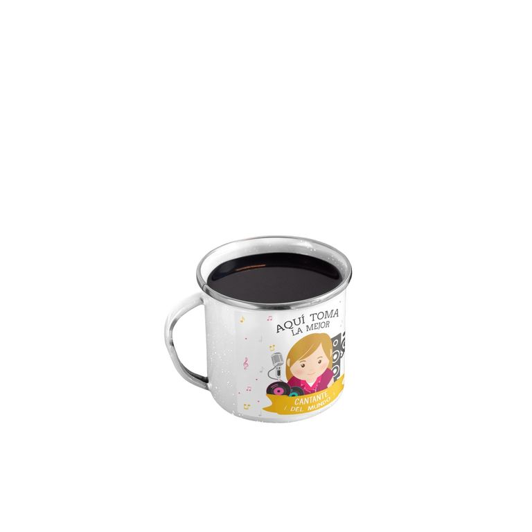 Taza Enlozada Entre Notas y Café - Cantante M