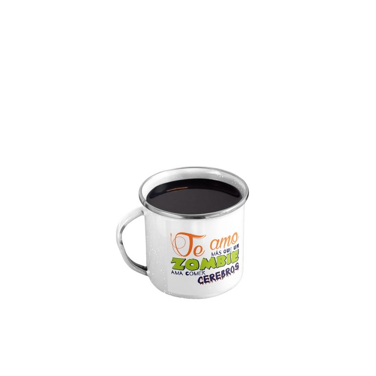 Taza Enlozada Cerebros y Más Cerebros - Fiesta Zombie
