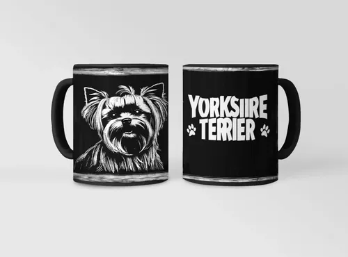 Taza Mágica Mascota Yorkshire Terrier Encanto Y Vivacidad Negro Mascota