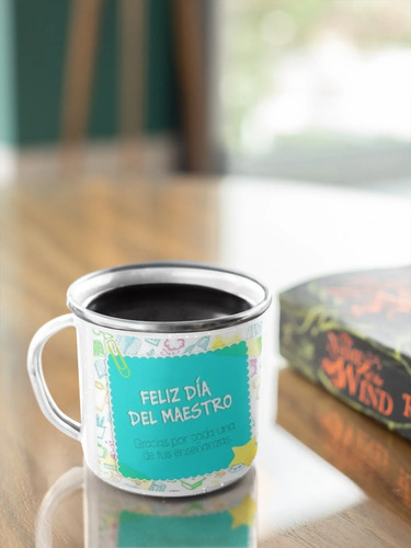 Taza Enlozada Feliz Día Profesor Blanco Profesión Profesor