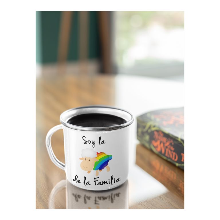 Taza Enlozada La Oveja Multicolor - Celebrando la Diversidad