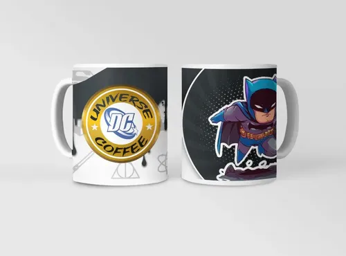 Taza Ilustración Batman Regalo Perfecto Para Fanáticos Blanco
