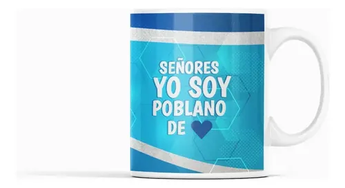 Taza Puebla Fc Franja Inspira - Futbol Mexicano Blanco