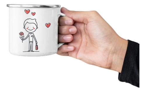 Taza Enlozada Parejas - Unidos En Amor Blanco Unidos En Amor