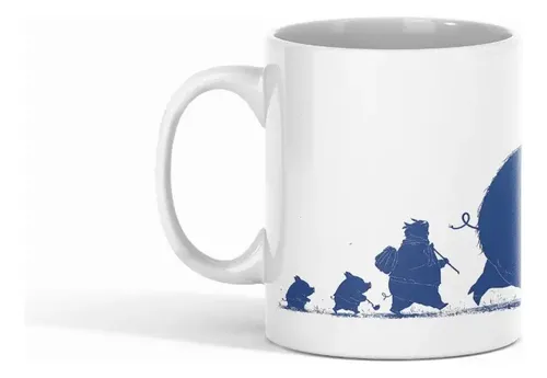 Taza Jabalíes Minimalistas ¡diseño Único Y Elegante! Blanco