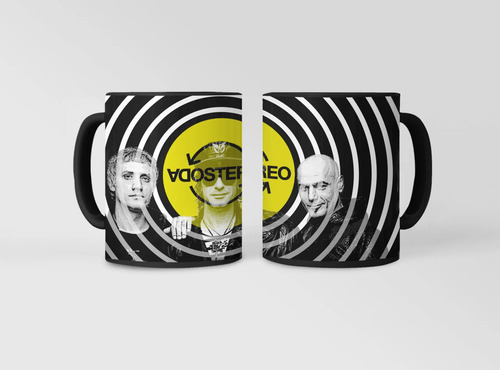 Taza Mágica De Soda Stereo Gustavo Cerati- Bandas De Rock 02 Negro Soda Stereo