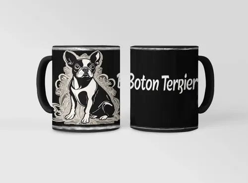 Taza Mágica Mascota Boston Terrier Amistad Y Vivacidad Negro Mascota