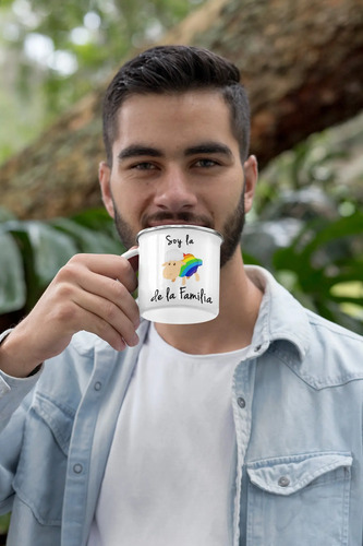 Taza Enlozada La Oveja Multicolor - Celebrando La Diversidad Blanco Celebrando