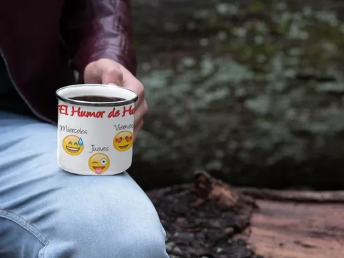 Taza Enlozada Expresiones Diarias En Emoticones Blanco Regalo Emoticones