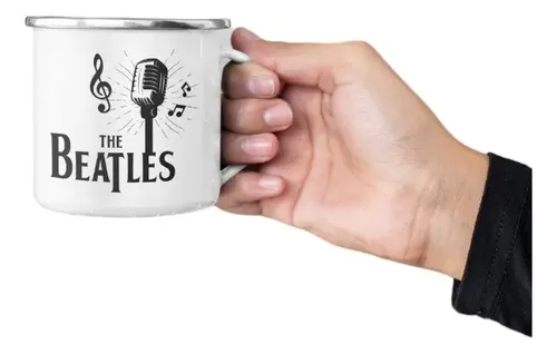 Taza Enlozada The Beatles - Viaje Musical Blanco
