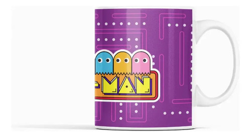 Taza Pac-man - Perfecta Para Retro Gamers Blanco