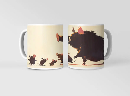 Taza Gran Jabalí ¡diversión Y Aventura En La Naturaleza! Blanco