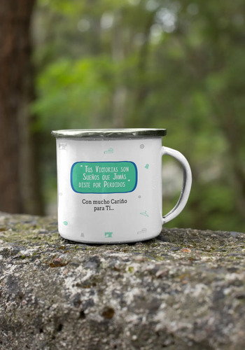 Taza Enlozada Inspiración Y Infusiones - Diseñador