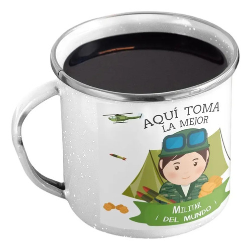 Taza Enlozada Militar - Disciplina Y Determinación