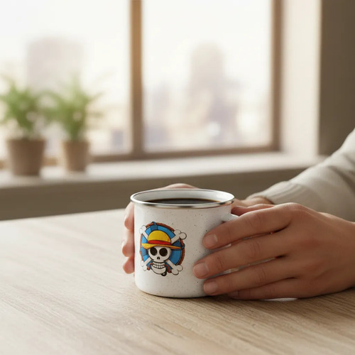 Taza Enlozada Únete A La Tripulación De One Piece Blanco
