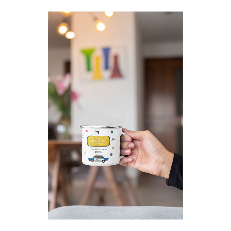 Taza Enlozada Justicia Orden y Café M