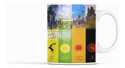 Taza Game Of Thrones - Fortalezas Y Leyendas Blanco