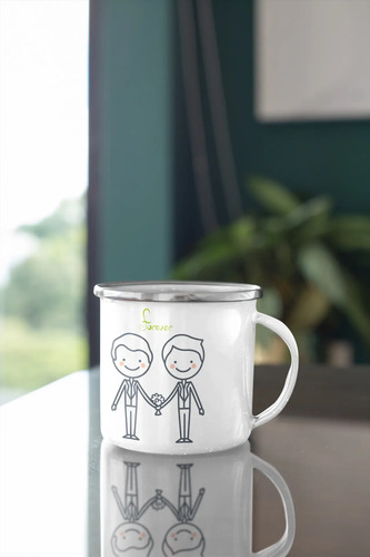 Taza Enlozada Orgullo Gay Mrs - Amor Sin Límites Blanco Orgullo Gay Mrs
