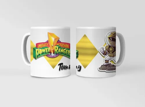 Taza Transformación Y Poder De Los Rangers Tommy Blanco