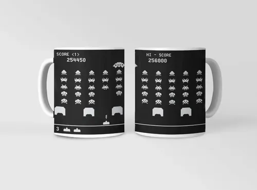 Taza Space Invaders - Invasión Caliente Blanco