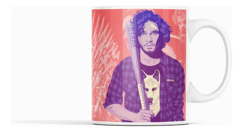 Taza Juego De Tronos - Tronos Con Jon Snow Blanco