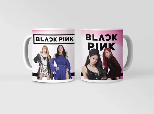 Taza Black Pink Inspirado En Black Pink Blanco
