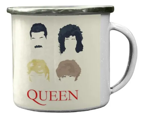 Taza Enlozada Queen - Leyendas Del Rock Blanco