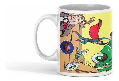 Taza Action Comics - Leyendas Del Cómic Blanco
