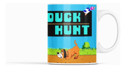 Taza Duck Hunt - Patos Al Vuelo Blanco